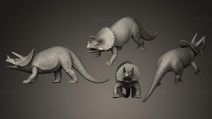 Статуэтки грифоны и драконы (Трицератопс, STKG_0062) 3D модель для ЧПУ станка